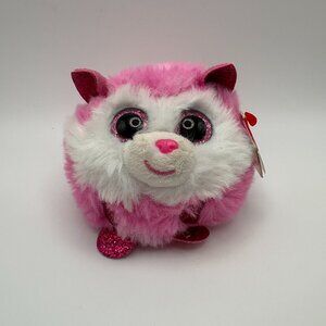 TY Puffies Collection Princess Pink Husky Dog 2022 w/Heart Tag (SKU: 608TO)